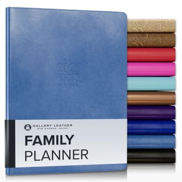 Family Leather Planner - 9" x 7"