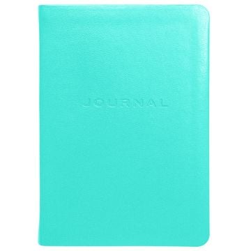 Simulated Leather Travel Journal Ruled - Metal Kid Blue