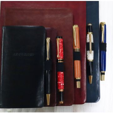 Gallery Leather pen loop adhesive pen holder for notebooks