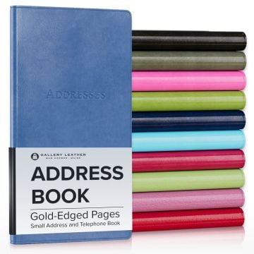 Pocket Leather Address Book - Regular and Wide Size
