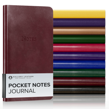 Pocket Notes Leather Journal - Regular and Wide Size