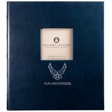 USAF Leather Presentation Binder - 1 1/4" With Window and Hubbed Spine