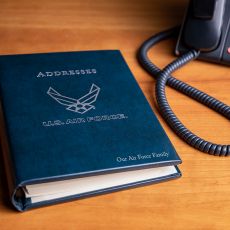 USAF Leather Desk Address Book