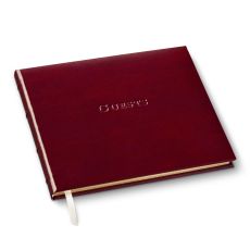 Leather Guest Book-Freeport Mulberry