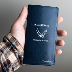 USAF Leather Pocket Address Book - 6" x 3.25"