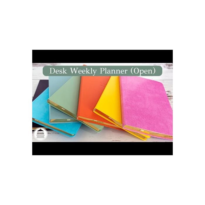 Desk Weekly Leather Planner (Open Format) - 8" x 5.5"