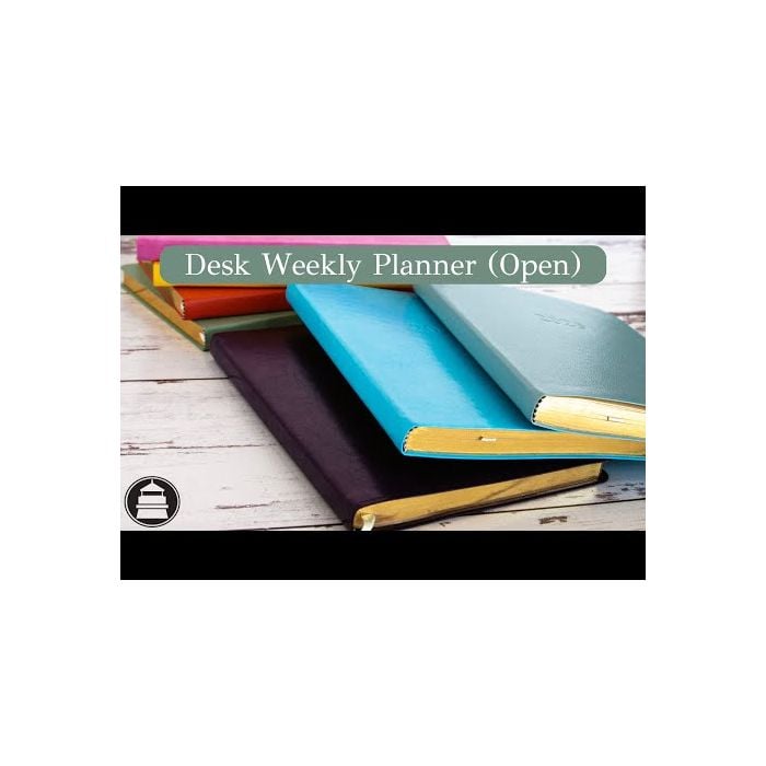 Desk Weekly Leather Planner (Open Format) - 8" x 5.5"