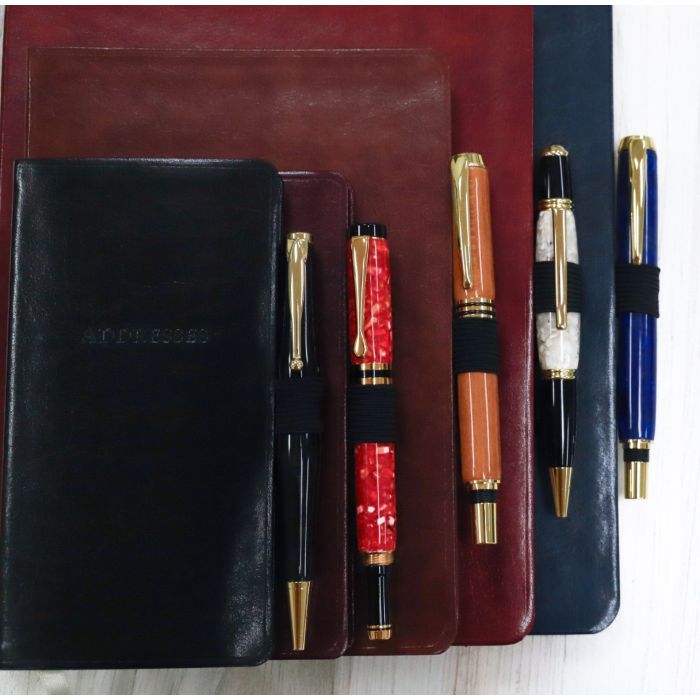 Gallery Leather pen loop adhesive pen holder for notebooks