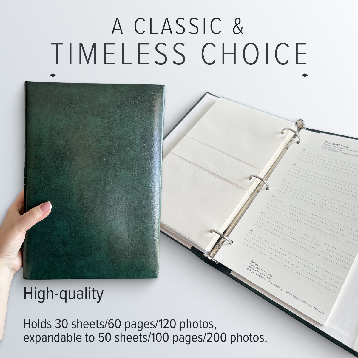 Gallery Leather Slimline Photo Album - 11.75"x8.0" - Picture 9 of 28