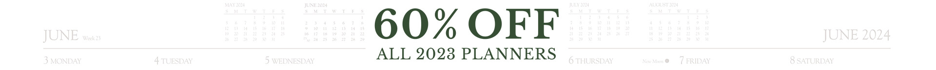 60% off 2023 Planners