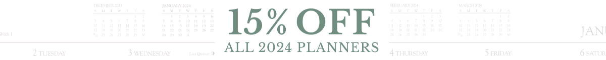15% off 2024 Planners
