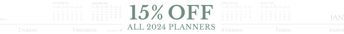 15% off 2024 Planners