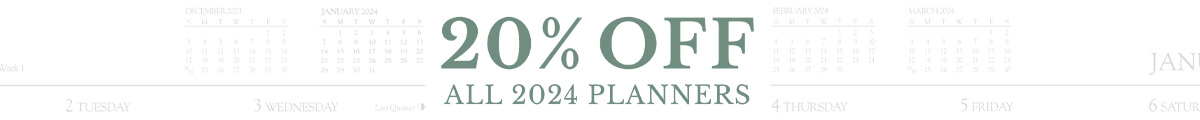 20% off 2024 Planners