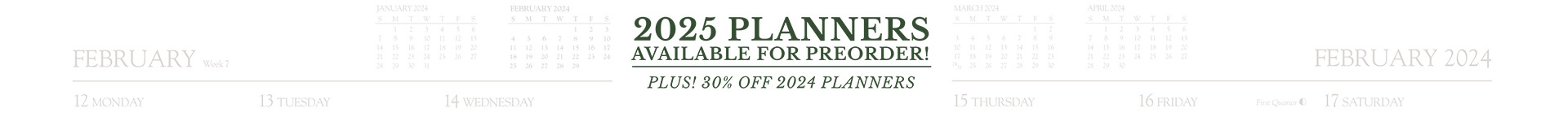 2025 Planners Available for Preorder