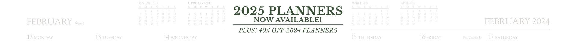 2025 Planners Now Available