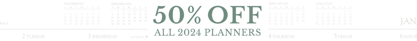 50% off 2024 Planners