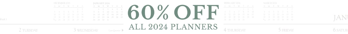 60% off 2024 Planners