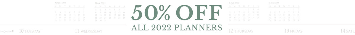 50% Off 2022 Planners
