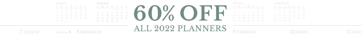 60% Off 2022 Planners