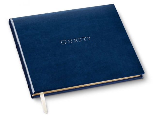 Personalized Leather Guest Book