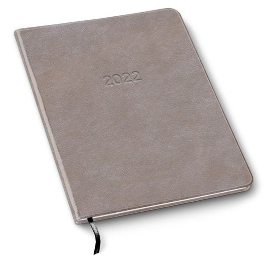 harbor large monthly journal in glaze pearl taupe