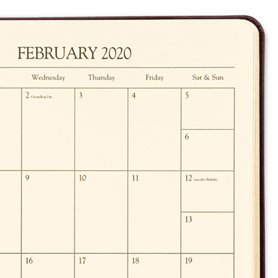 Leather Desk Weekly Planner - 
